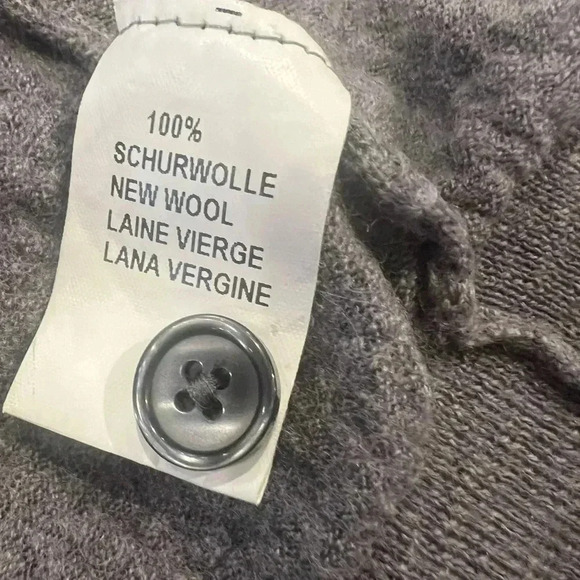 BOGGI Milano size Med wool V-Neck Gray Cardigan wool sweater - Picture 10 of 11